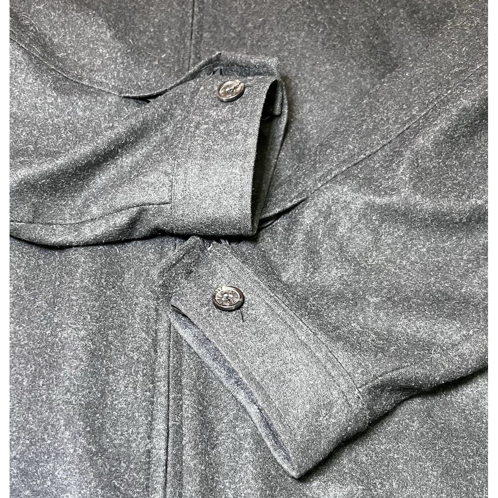 Jos A Bank Mens Charcoal Grey Wool Blend Harrington Bomber Jacket Size Large - Picture 10 of 11